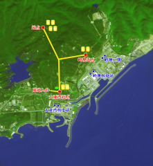 大亚湾中微子实验布局图